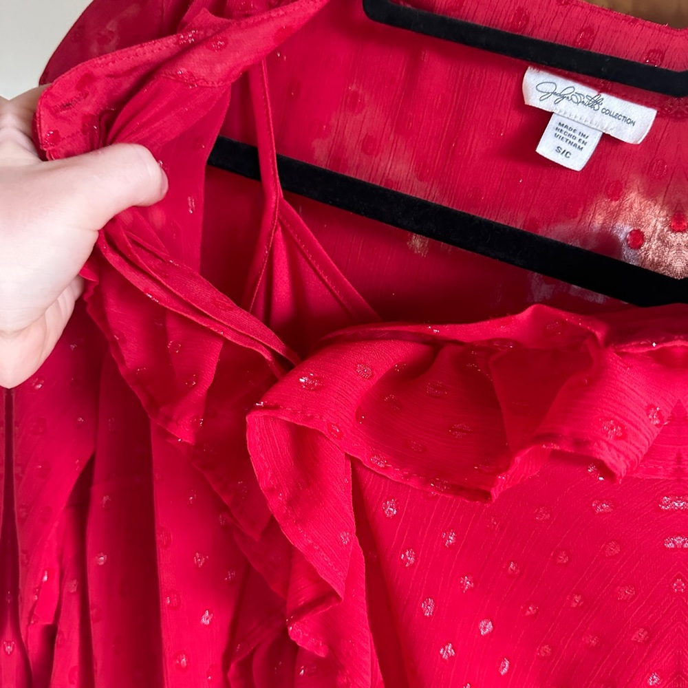 Jaclyn Smith Cute Red Blouse - Picture 4 of 8